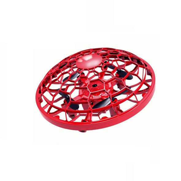 UFO Aircraft Remote Control / Gesture Smart Sensor Four-Axis Mini Drone, Colour: Red（With Watch UFO）