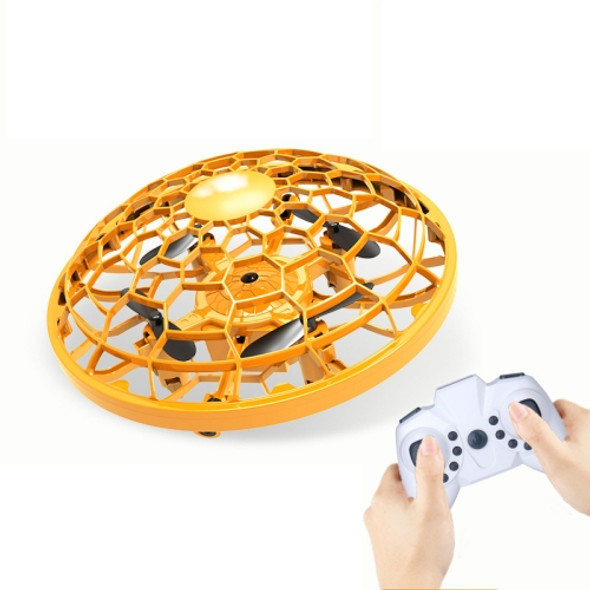 UFO Aircraft Remote Control / Gesture Smart Sensor Four-Axis Mini Drone, Colour: Orange（With 2.4 Remote Control UFO ）