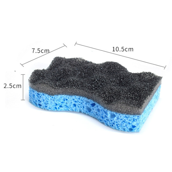 6 PCS Household Cleaning Sponge Kitchen Scouring Pad(Black )