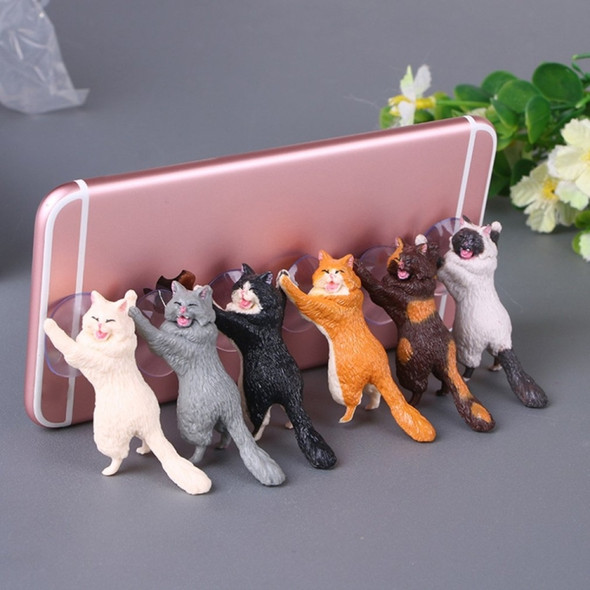 60 PCS Sucker Design Cute Cat Smartphone Holder(Black)