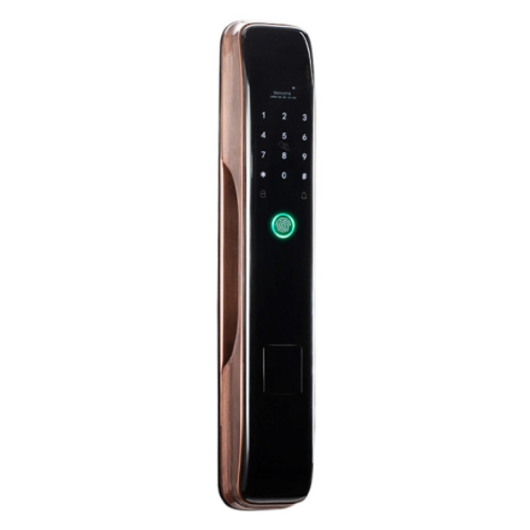 Smart Wifi Anti-Theft Fingerprint Password Lock Mobile Phone Remote Control Electronic Door Lock Magnetic Card Lock, Specification: SM-SL808 Automatic Bronze