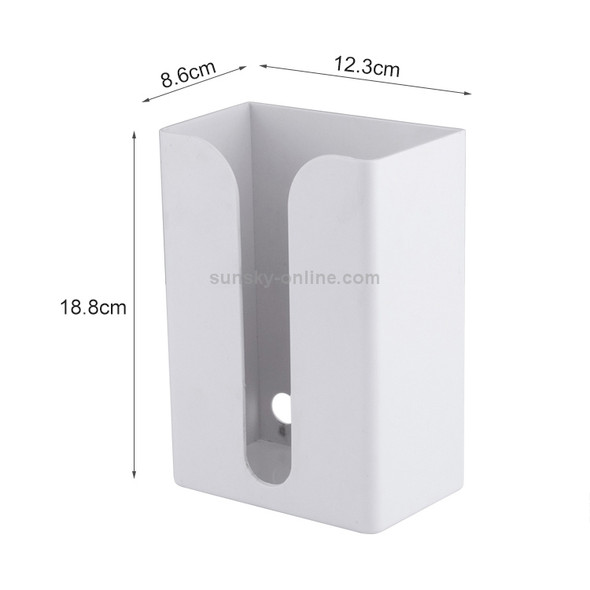 2 PCS Hole-free Wall-mounted Tissue Box Without Trace Paste Paper Drawer Rack Bathroom Plastic Drawer Box(White)