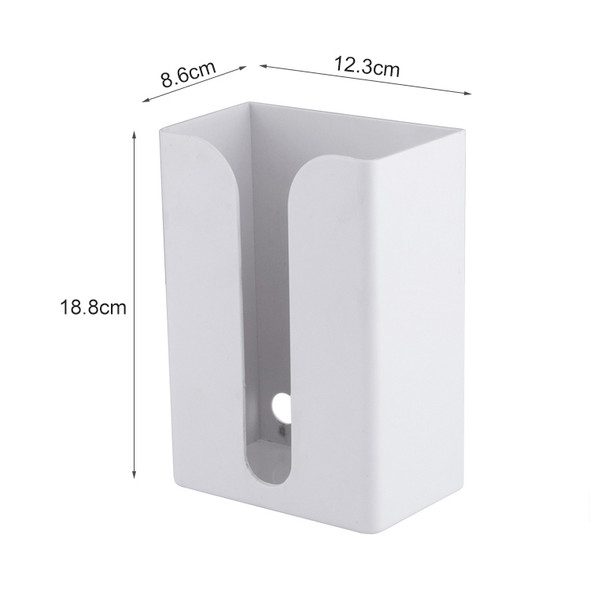 2 PCS Hole-free Wall-mounted Tissue Box Without Trace Paste Paper Drawer Rack Bathroom Plastic Drawer Box(White)