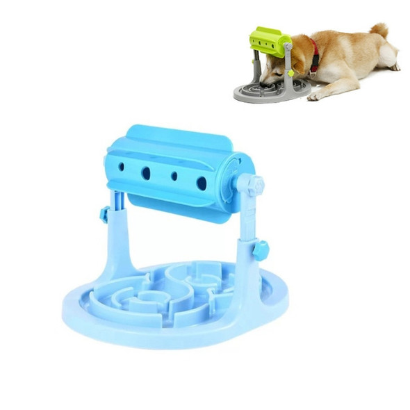 Pet Supplies Cats and Dogs Food Bowl Toy Drum Type Food Leaker Adjustable Food Utensils(Blue)