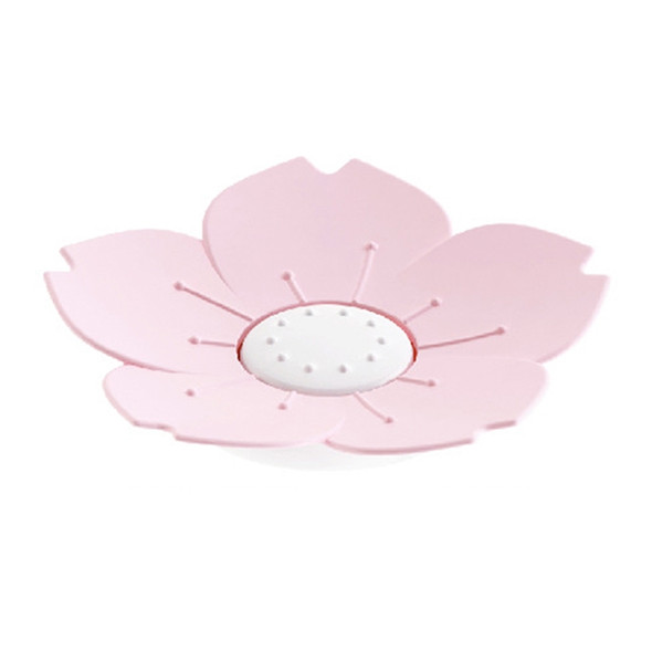 2 PCS Cherry Blossom Shape Soap Box Plastic Box(Pink)