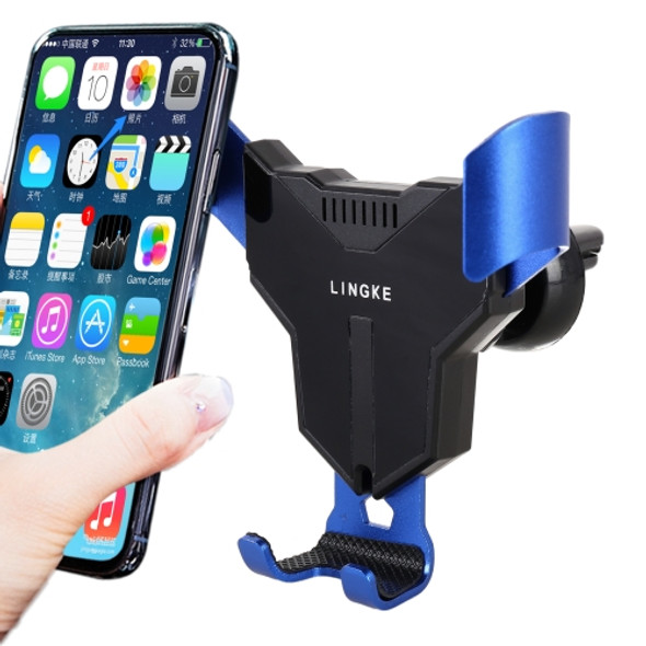 LINGKE 360-degree Multifunctional Car Air Outlet Silent Metal Gravity Mobile Phone Holder with Aromatherapy