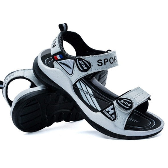Casual Shock Absorption Wear-resistant Non-slip Summer Sandals(Color:White Black Size:37)