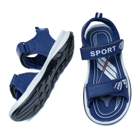 Casual Shock Absorption Wear-resistant Non-slip Summer Sandals(Color:Dark Blue Size:35)