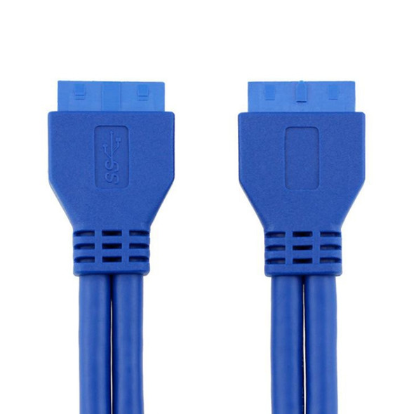 5Gbps USB 3.0 20 Pin Female to Female Extension Cable Mainboard Extender, Cable Length: 50cm