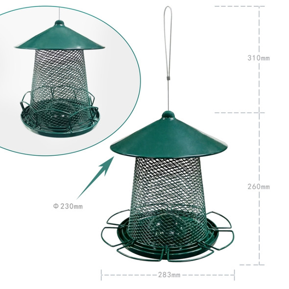 BF004 Garden Wrought Iron Outdoor Hanging Type Automatic Full Metal Wild Bird Feeder