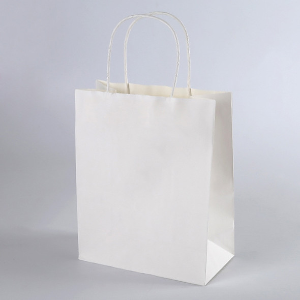 10 PCS Elegant Kraft Paper Bag With Handles for Wedding/Birthday Party/Jewelry/Clothes, Size:42x31x12cm (White)