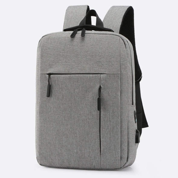 Men Travel Portable Backpacks + Shoulder Bags Set Student School Bag Waterproof Computer Bag(Gray)