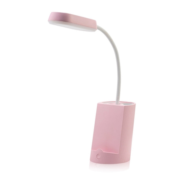 D16 Multi-function Folding Eye Protection LED Desk Lamp with Pen holder (Pink)