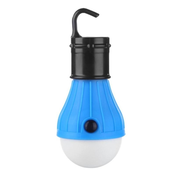 3 LEDs Mini Portable Lantern Tent Light LED Emergency Torch Camping Hanging Hook Flashlight, Package:Card(Blue)