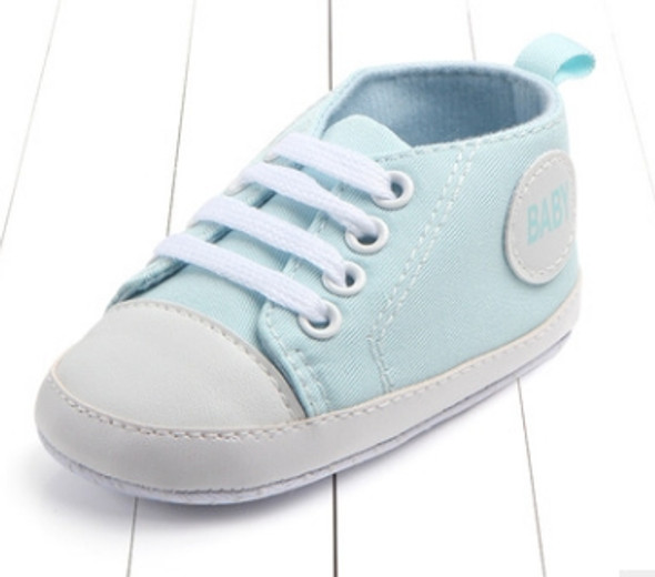 3 Pairs Canvas Classic Sports Sneakers Newborn Baby Boys Girls Walkers Shoes Infant Toddler Soft Sole Anti-slip Baby Shoes(Light Blue Baby)