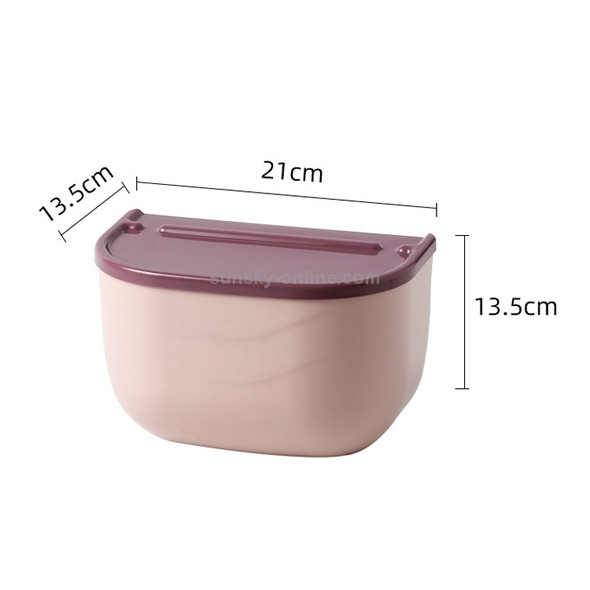 Toilet Punch-free Waterproof Wall-mounted Plastic Drawer Tissue Box(Pink)