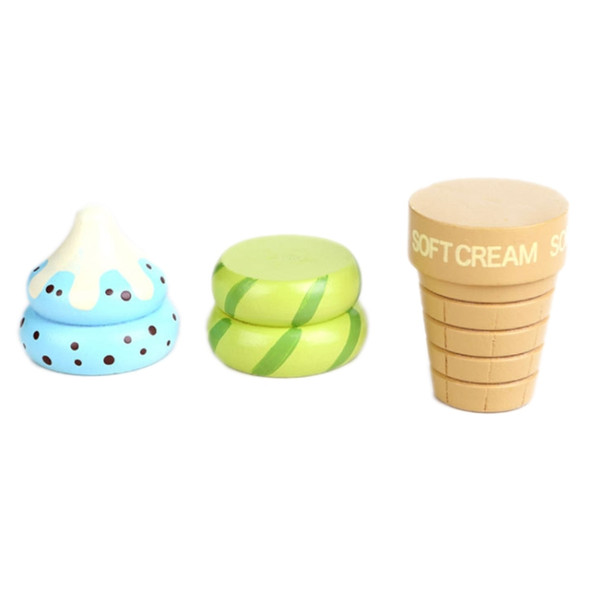 Kids Kitchen Toys Magnetic Toy Cute Simulation Ice Cream Toys Children Play House Gift(Vanilla)