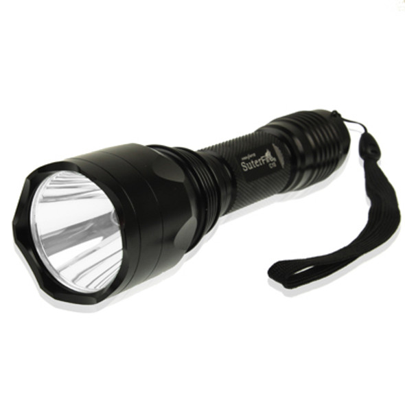 SuterFire C10 400LM LED Flashlight,  CREE Q5 High Power LED, 5 Mode, White Light, Length: 16cm(Black)
