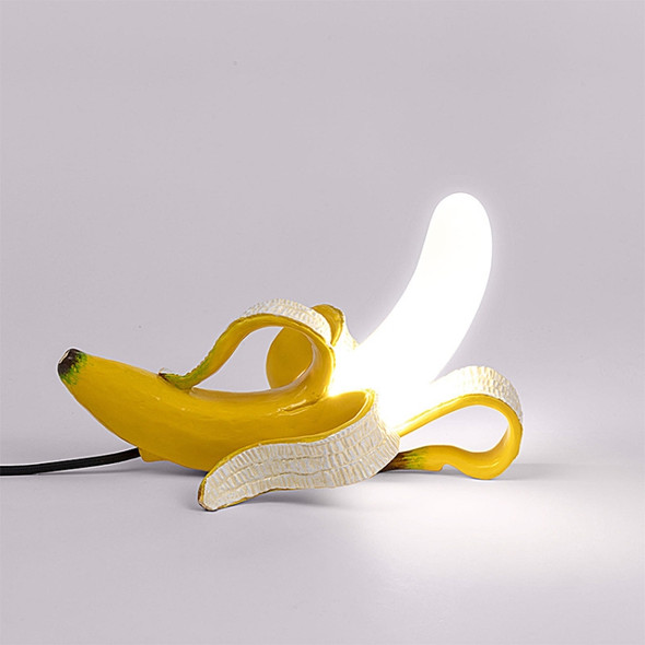 Banana Table Lamp Bedroom Decoration Lamp, Specification: UK Plug, Style:Sitting Posture(Spray Paint)