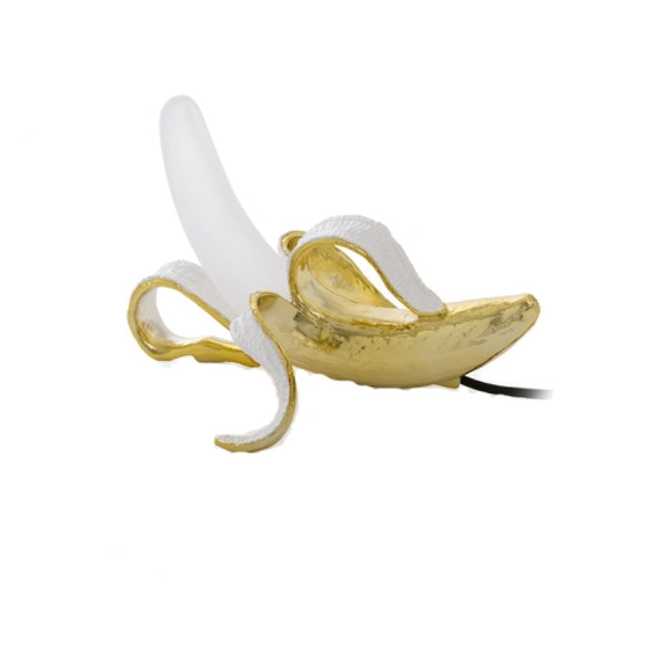 Banana Table Lamp Bedroom Decoration Lamp, Specification: UK Plug, Style:Sitting Posture(Plating)