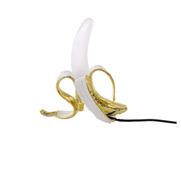 Banana Table Lamp Bedroom Decoration Lamp, Specification: UK Plug, Style:Standing Posture(Plating)