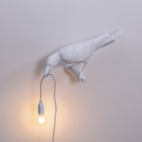 E12 LED Lucky Bird Wall Lamp Table Lamp For Bedroom, Style:Looking Wall Lamp, Plug:AU Plug(White)