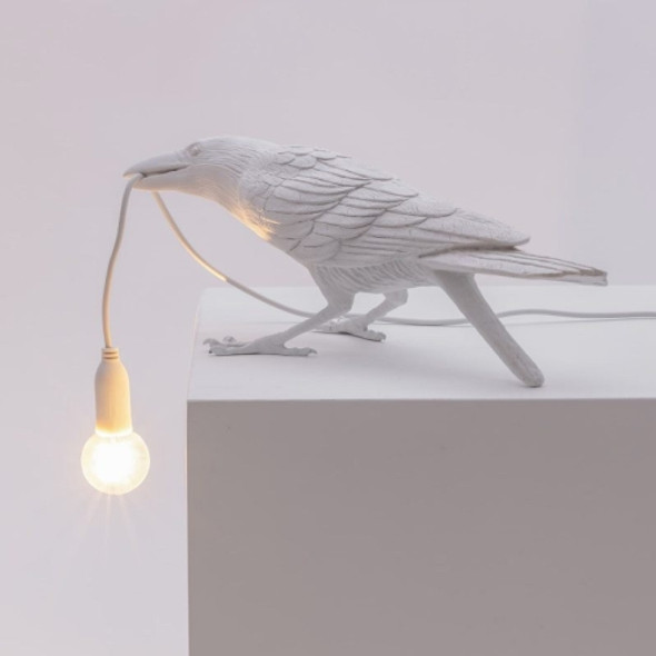 E12 LED Lucky Bird Wall Lamp Table Lamp For Bedroom, Style:Sitting Table Lamp, Plug:UK Plug(White)