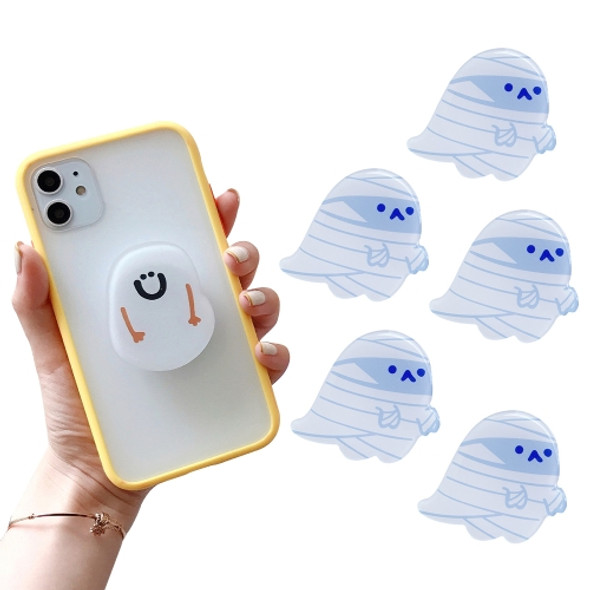 5 PCS Special-Shaped Cartoon Epoxy Retractable Mobile Phone Airbag Holder(Bandage Ghost-M17)