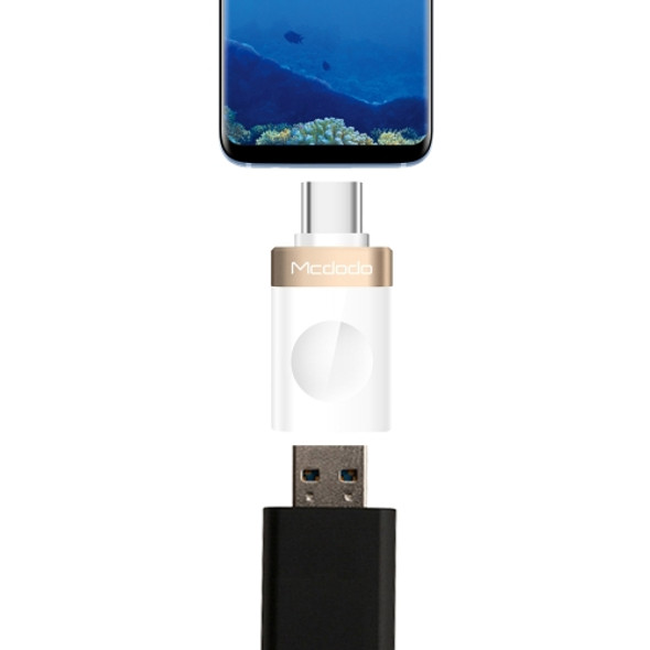 Mcdodo OT-1942 USB-C / Type-C to USB 3.0 AF Data Transmission Charging OTG Adapter, For Galaxy S8 & S8 + / LG G6 / Huawei P10 & P10 Plus / Xiaomi Mi6 & Max 2 and other Smartphones, Size: 32 x 12 x 7 mm(Gold)