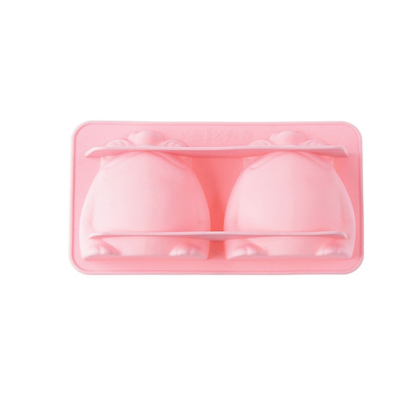 4 PCS Frog Silicone Ice Tray Cake Mold Handmade Soap Chocolate Multifunctional Baking Mold(Pink)