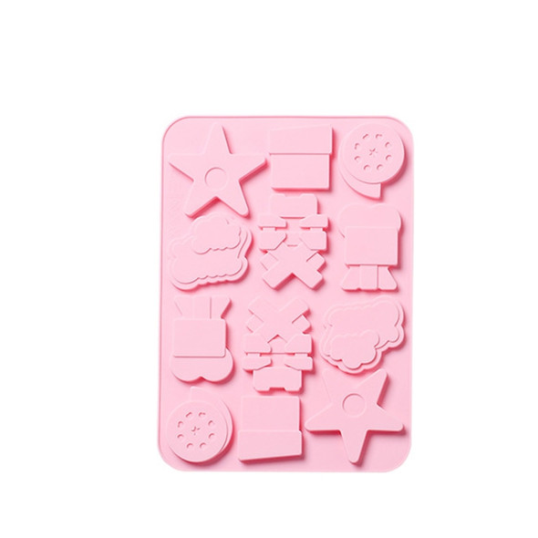 4 PCS Retro Photographic Equipment Shape Ice Tray Silicone Mould Food Supplementary Chocolate Cake Biscuit Epoxy Mold(Pink)