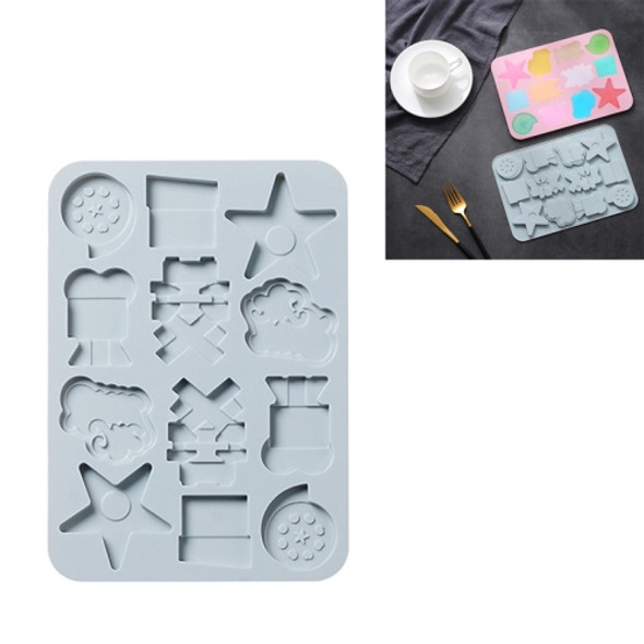 4 PCS Retro Photographic Equipment Shape Ice Tray Silicone Mould Food Supplementary Chocolate Cake Biscuit Epoxy Mold(Blue)