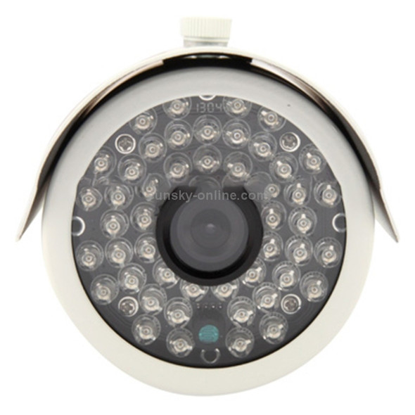 3.6mm Lens CMOS IR & Waterproof Color CCD Video Camera, IR Distance: 50m(White)