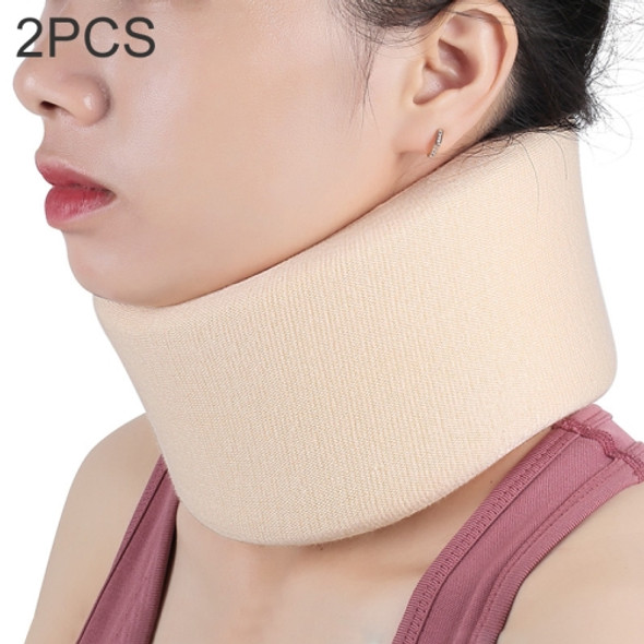2 PCS 003 Household Sponge Collar Men And Women Breathable Adjustable Neck Brace, Size: M (Flesh Color)