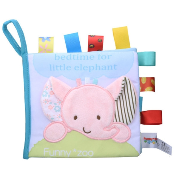 Soft Infant Crib Bed Stroller Toy Spiral Baby Toys For Newborns Car Seat Educational Rattle Baby Towel Education Toys(elephant cloth book)