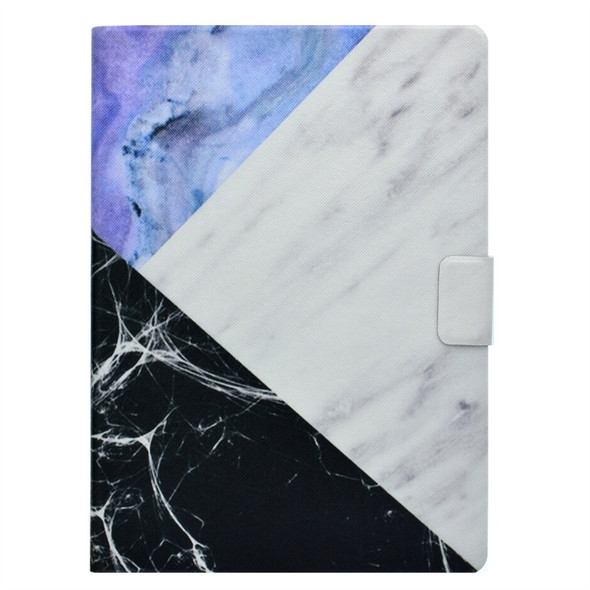 For iPad 4 Horizontal Flip Leather Case with Holder & Card Slot & Sleep / Wake-up Function(Blue White Stitching)