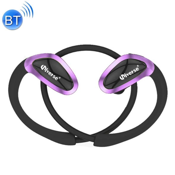 Universe XHH-802 Sports IPX4 Waterproof Earbuds Wireless Bluetooth Stereo Headset with Mic, For iPhone, Samsung, Huawei, Xiaomi, HTC and Other Smartphones(Purple)