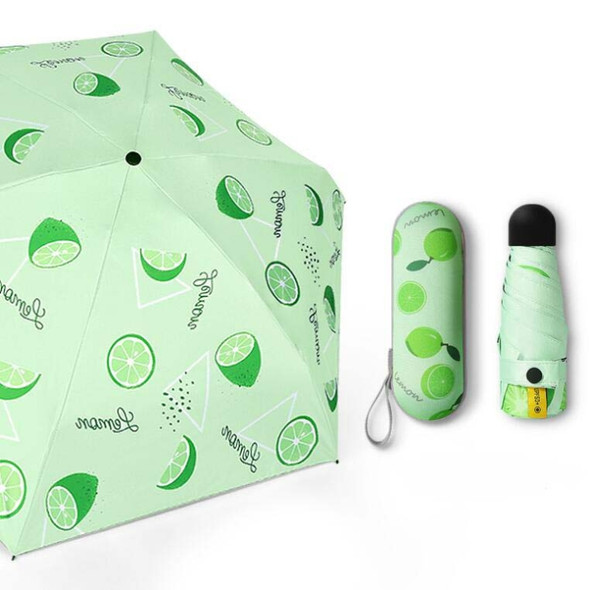 Sunny and Rain Umbrella Sun Protection and Ultraviolet Protection Umbrella, Size:21 inch(Lime)