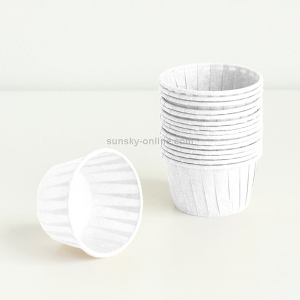 50 PCS Round Lamination Cake Cup Muffin Cases Chocolate Cupcake Liner Baking Cup, Size: 6.5 x 5 x 4cm(White)