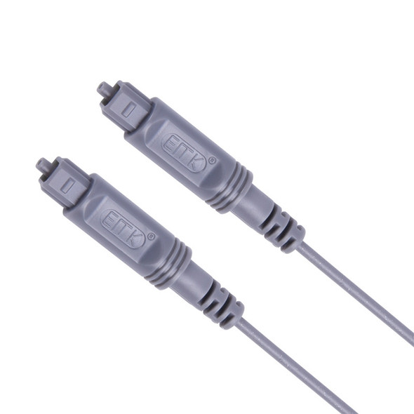 5m EMK OD2.2mm Digital Audio Optical Fiber Cable Plastic Speaker Balance Cable(Silver Grey)