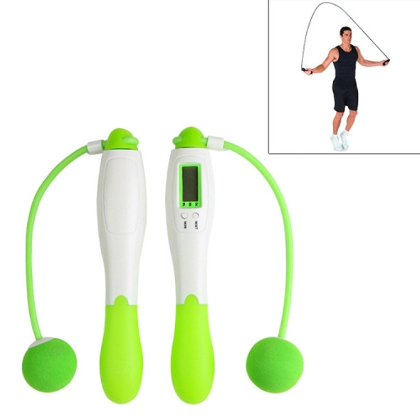 Digital Professional Counting Jump Rope Sports Ball Counter Skipping Rope (Green)