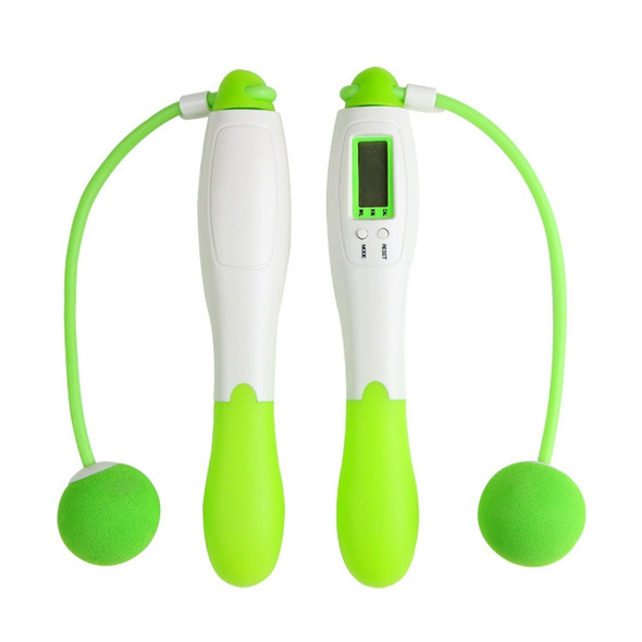 Digital Professional Counting Jump Rope Sports Ball Counter Skipping Rope (Green)