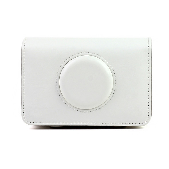 Solid Color PU Leather Case for Polaroid Snap Touch Camera (White)