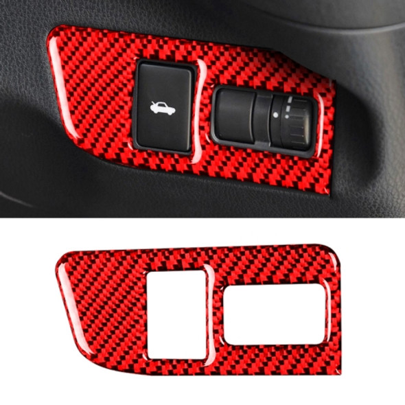 Car Carbon Fiber Trunk Switch Decorative Sticker for Subaru BRZ / Toyota 86 2013-2017, Right Drive (Red)