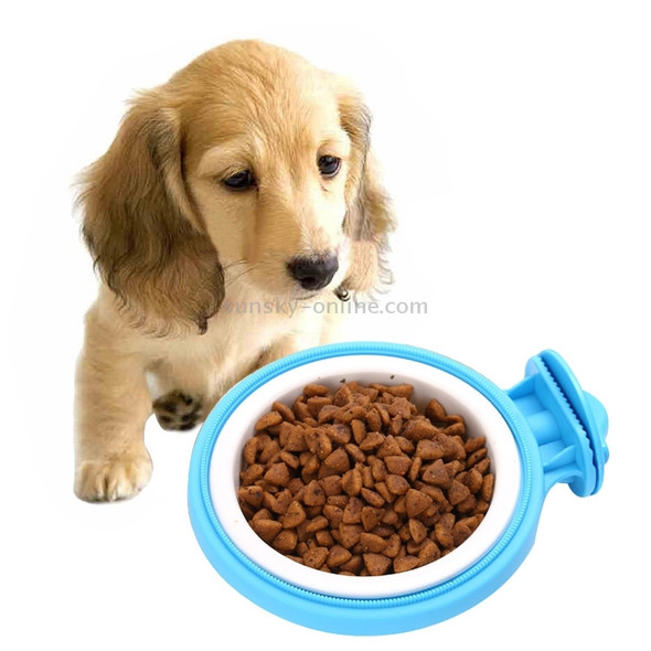 Colorful Fixed Style Suspensibility Detachable Dogs Pet Bowls, Bowl Size: S, 10*3.0*3.0 cm (Blue)