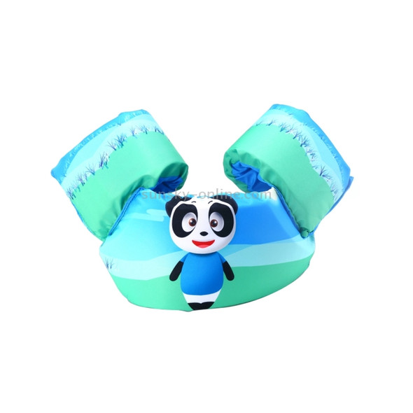 Panda Pattern Children Swimming Lifesaving Equipment Buoyancy Swimsuit Vest Sleeves Back Floating Arm Swim Rings Snorkeling Suit, Size: 86cm, Suitable for 2-7 Years of Age, Buoyancy Within 10-30kg Baby Use