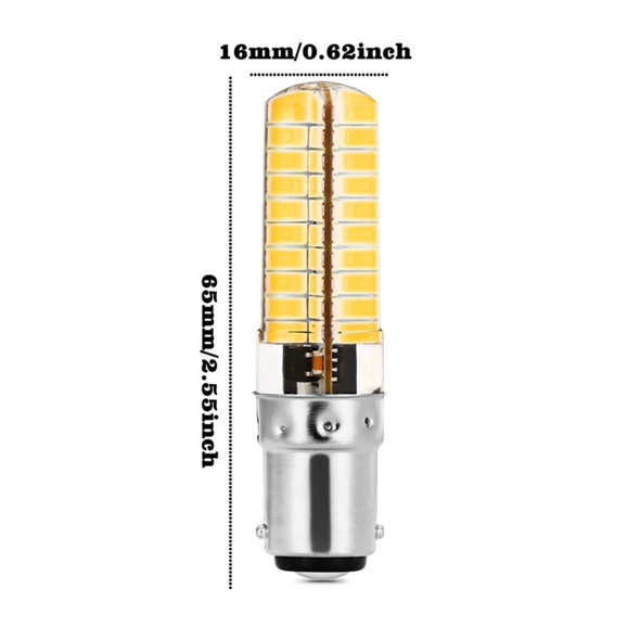 YWXLight 6PCS BA15D 5W AC 220-240V 80LEDs SMD 5730 Energy-saving LED Silicone Lamp (Warm White)