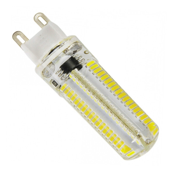 10 PCS G9 7W 3014 SMD 152 LEDs Cold White Dimmable Silicone Corn Bulb Energy Saving Lamp, AC 220V