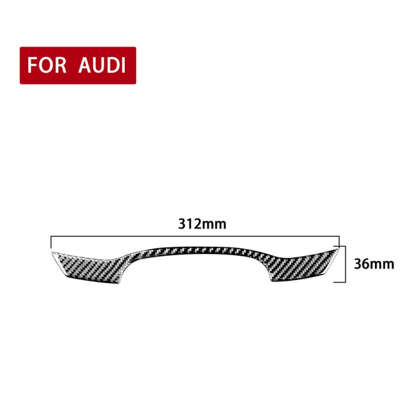 Car Carbon Fiber Dashboard Decorative Sticker for Audi A6L / A7 2019-, Left and Right Drive Universal