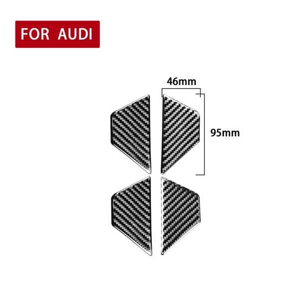 Car Carbon Fiber Inner Door Bowl Decorative Sticker for Audi A6L / A7 2019-, Left and Right Drive Universal
